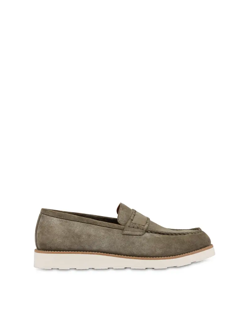 Loafer Riviera in Crosta MILITARE, Pollini Verde