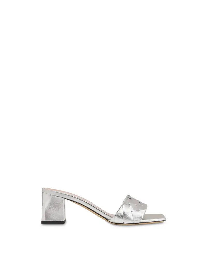 Mule Dama In Nappa Laminata ARGENTO, Pollini
