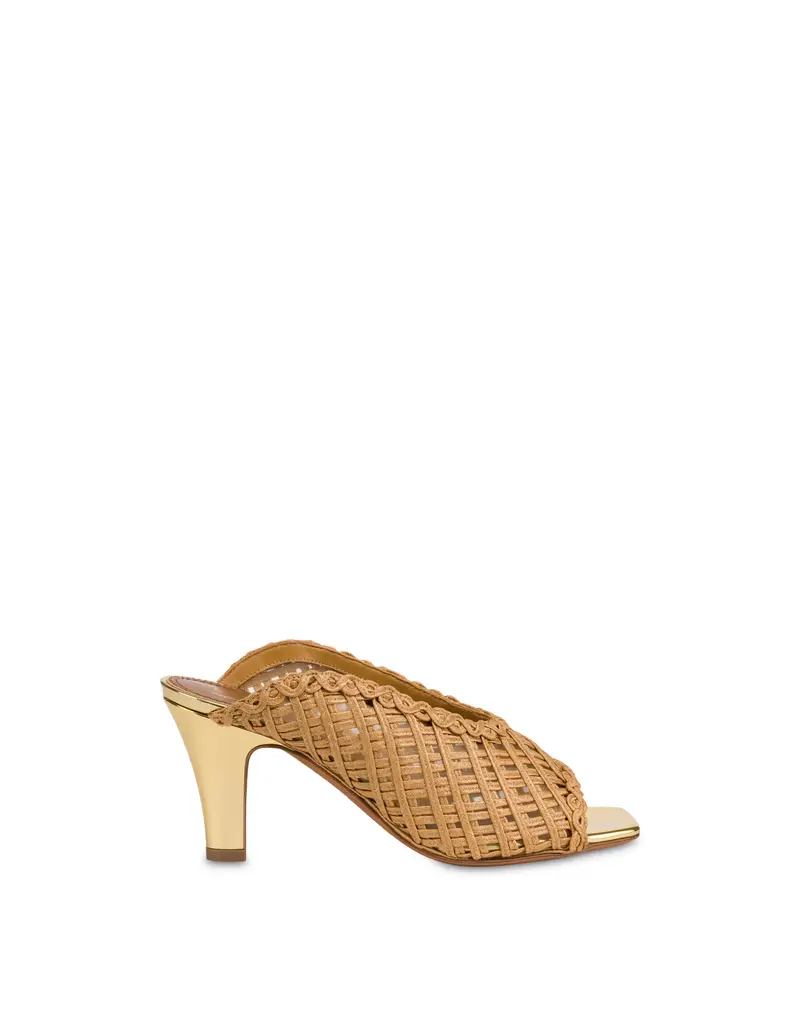 Mule Muse in Rafia BEIGE, Pollini