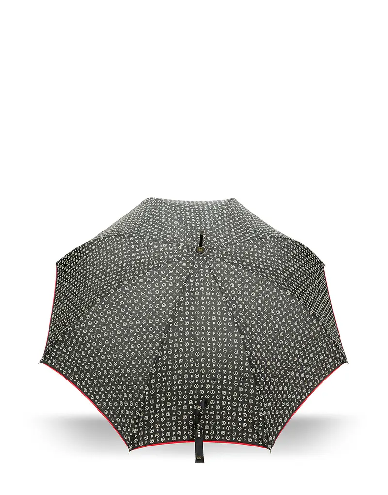 Ombrello Heritage Logo Classic NERO/ROSSO, Pollini
