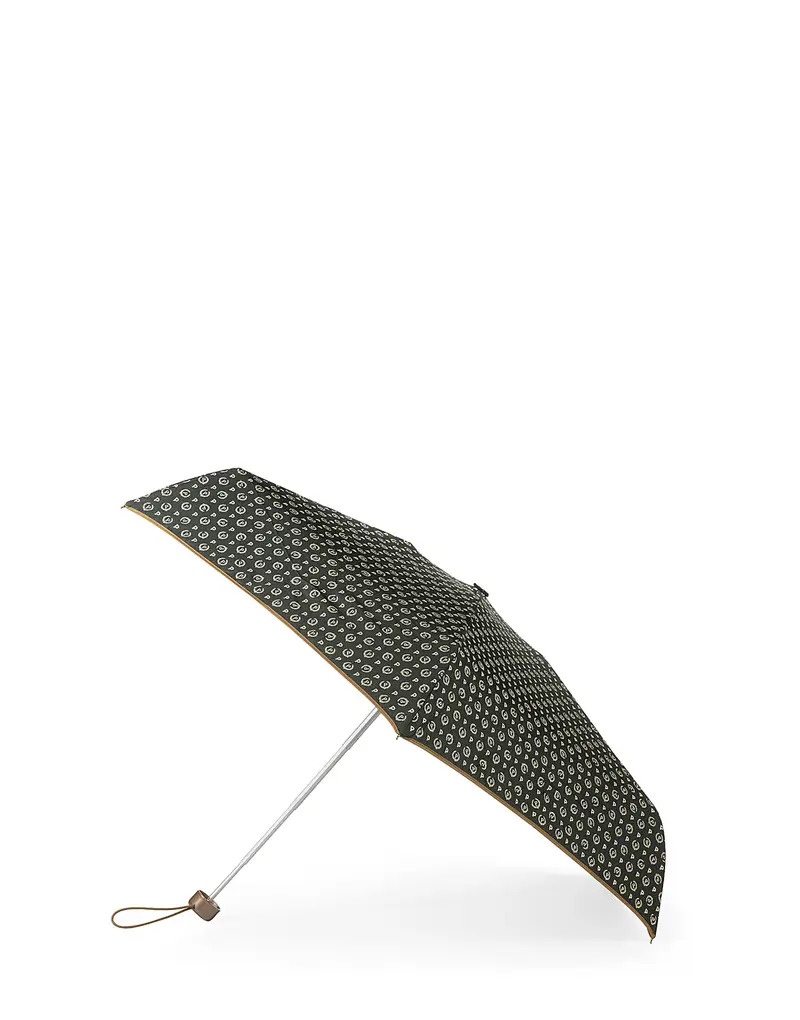 Ombrello mini Heritage Logo Classic NERO/MARRONE, Pollini miniatura 2