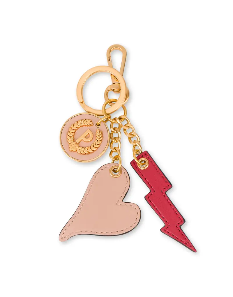 Portachiavi con Charms NUDE/ROSSO, Pollini Bianco