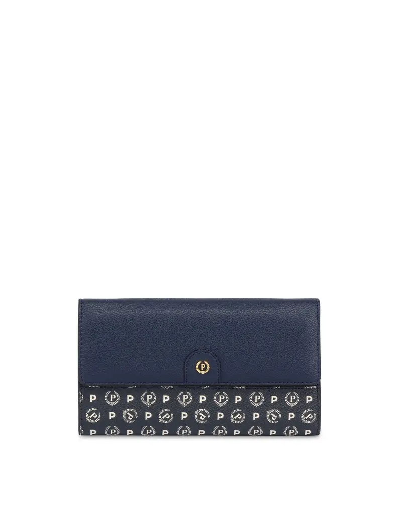 Portafoglio Wallet On Chain mix Heritage NAVY/BLU/AVORIO, Pollini