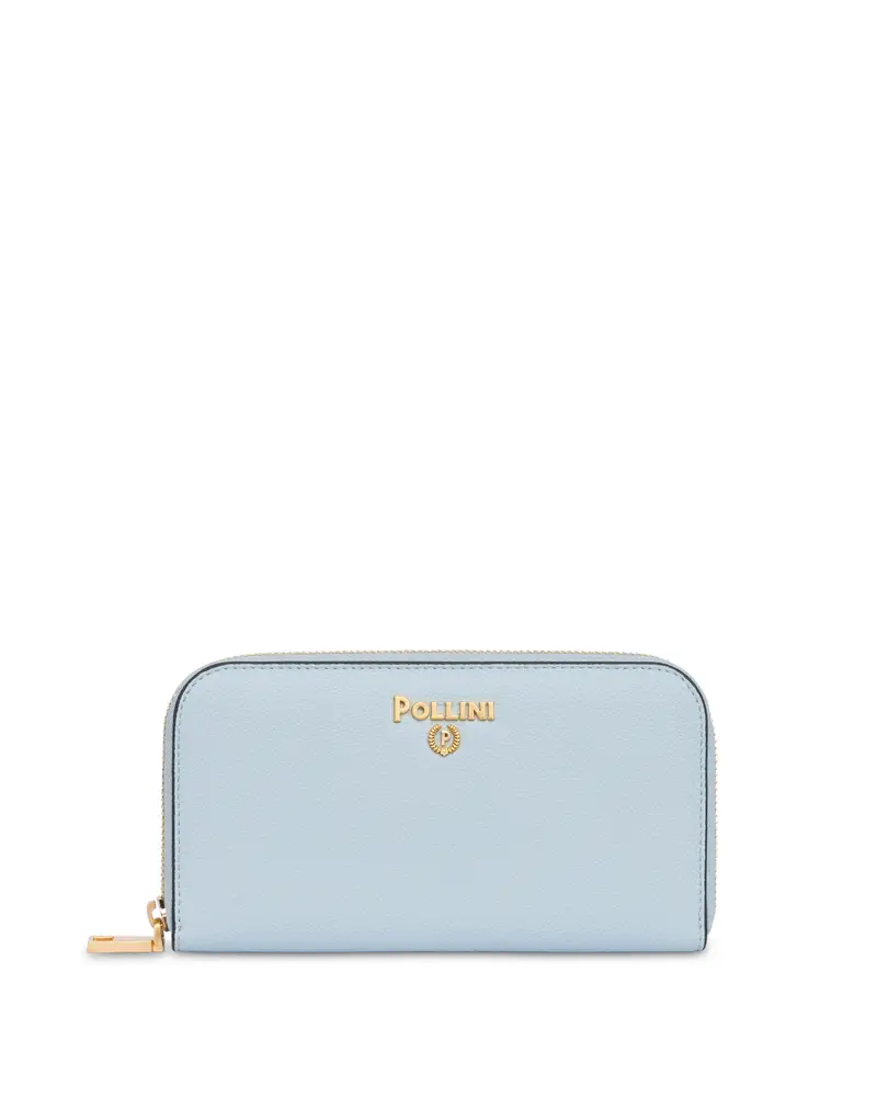 Portafoglio zip around CIELO, Pollini Blu