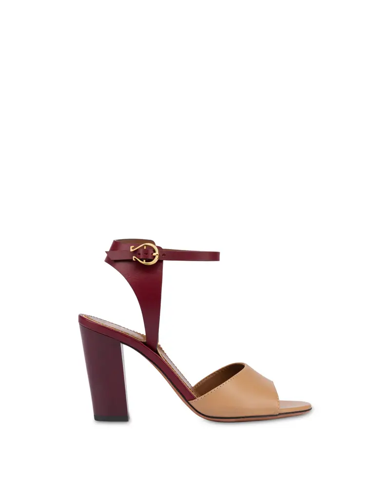 Sandal Rider Bicolor MOCHA MOUSSE/BORDEAUX, Pollini Marrone