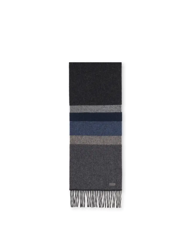 Sciarpa in lana a righe GRIGIO, Pollini Nero