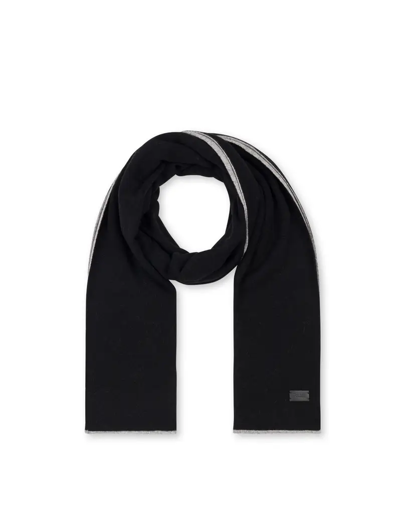 Sciarpa in misto lana bicolor. NERO, Pollini miniatura 2