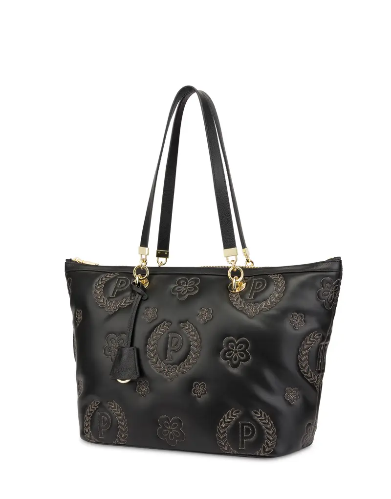 Shopping bag con manici intercambiabili Puffy Heritage NERO/NERO/NERO, Pollini miniatura 2