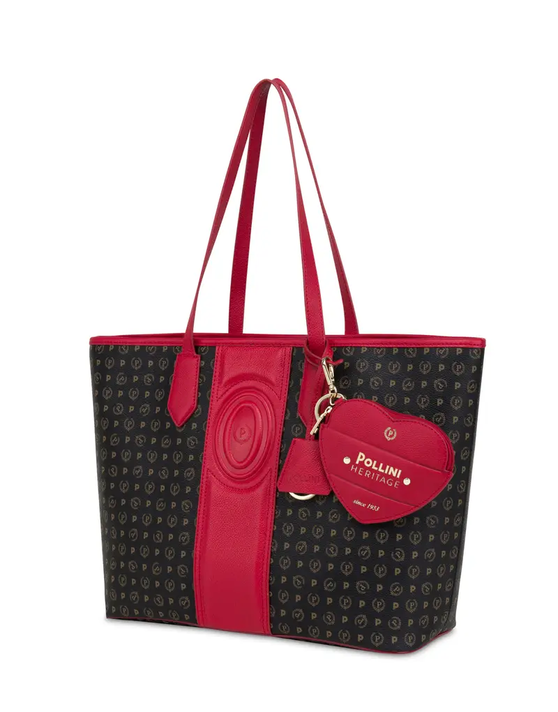 Shopping bag Heritage 70 NERO/ROSSO., Pollini miniatura 2