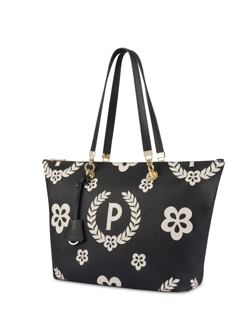 Shopping bag Heritage PVC NERO/NERO/NERO, Pollini miniatura 2