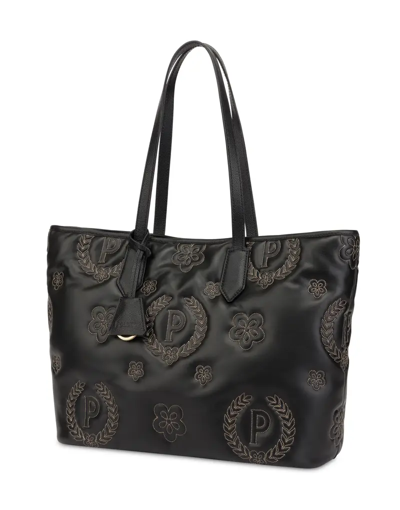 Shopping bag Puffy Heritage NERO/NERO/NERO, Pollini miniatura 2