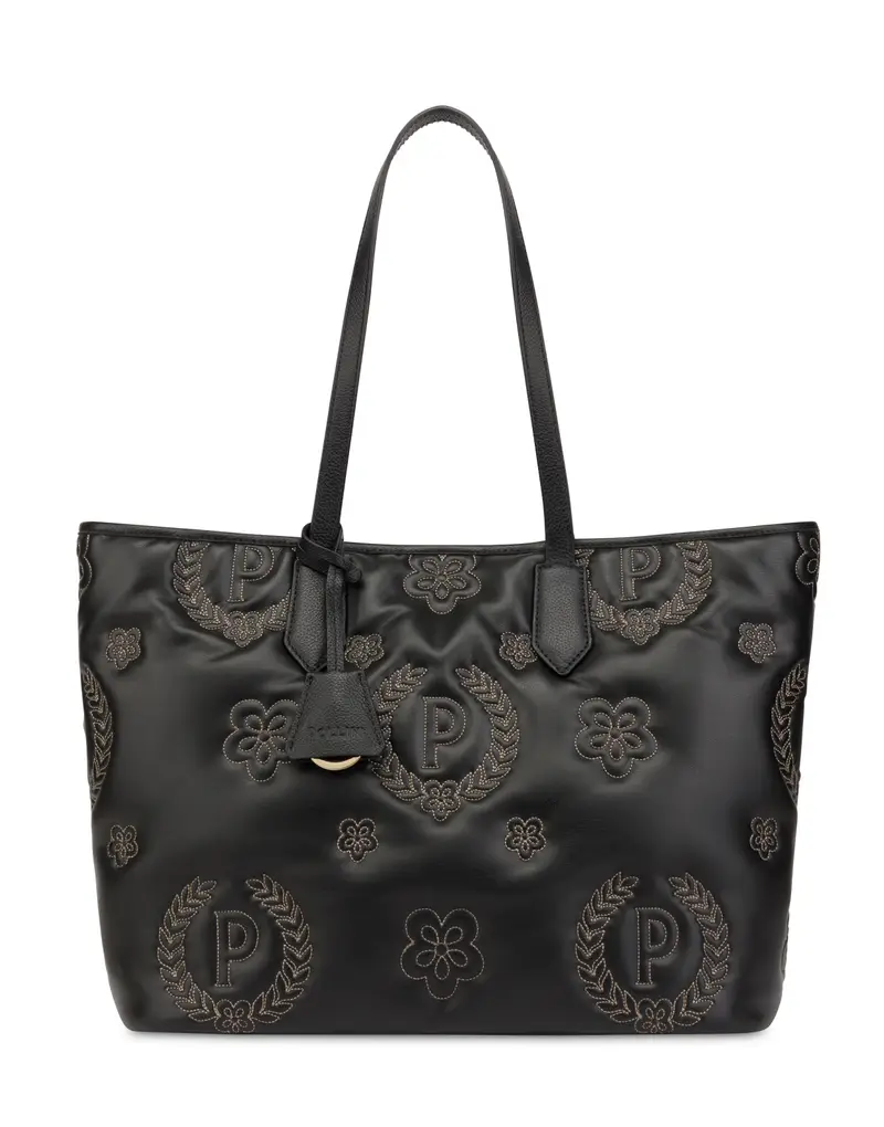 Shopping bag Puffy Heritage NERO/NERO/NERO, Pollini