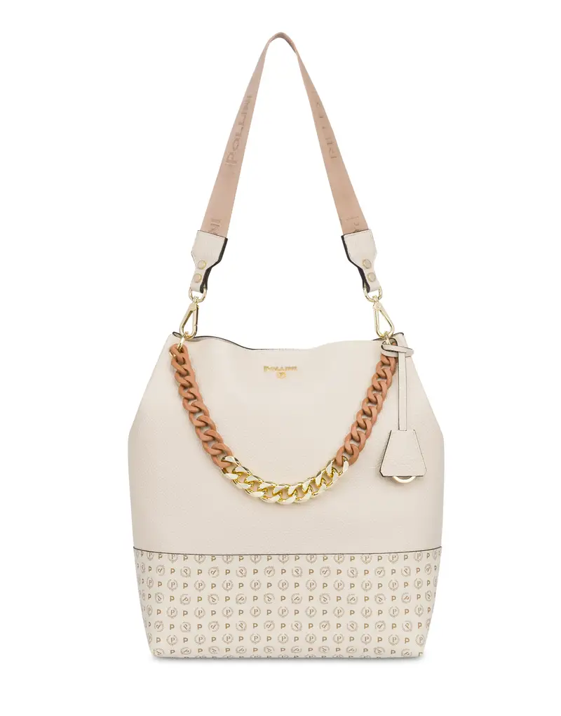 Shoulder Bag Darlene AVORIO/AVORIO/TAUPE, Pollini Bianco