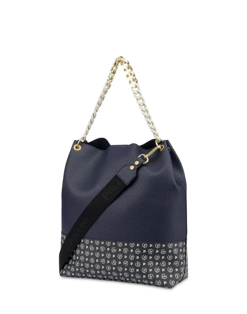 Shoulder Bag Darlene NAVY/BLU/AVORIO, Pollini miniatura 2