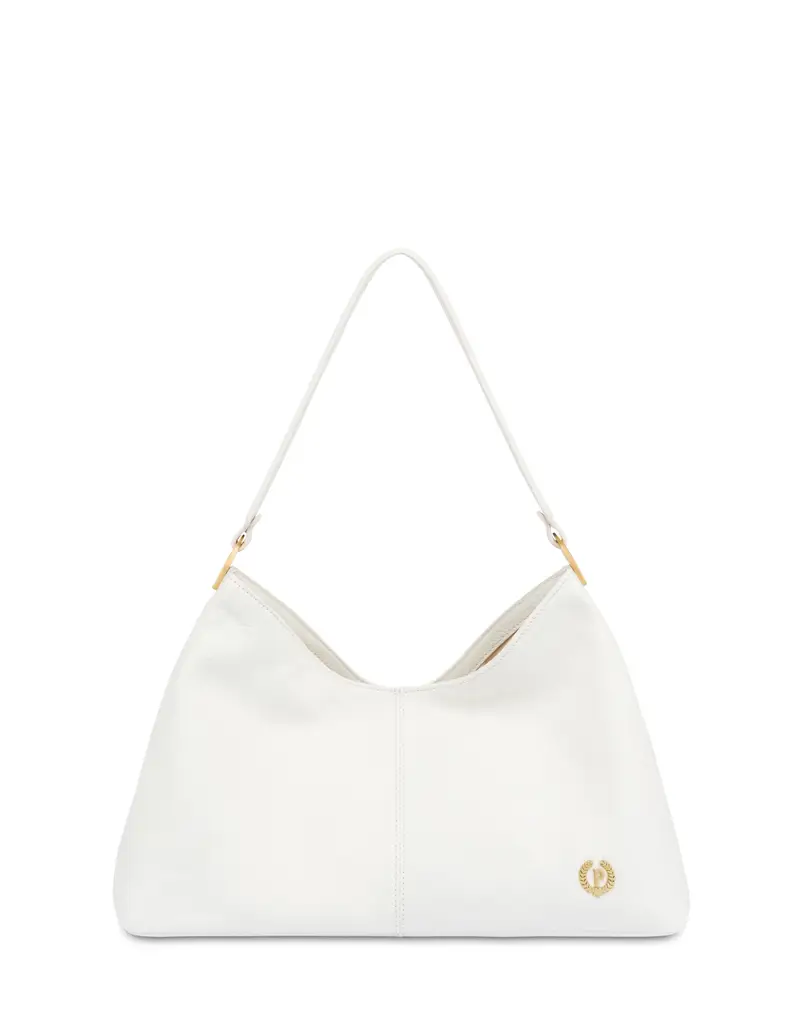 Shoulder Bag Echos Real Leather AVORIO, Pollini Bianco