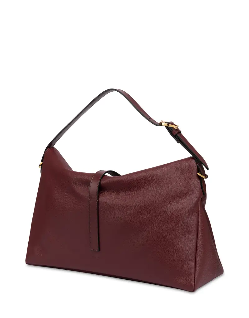 Shoulder Bag Mia in Vitello Granato, Pollini Rosso miniatura 2
