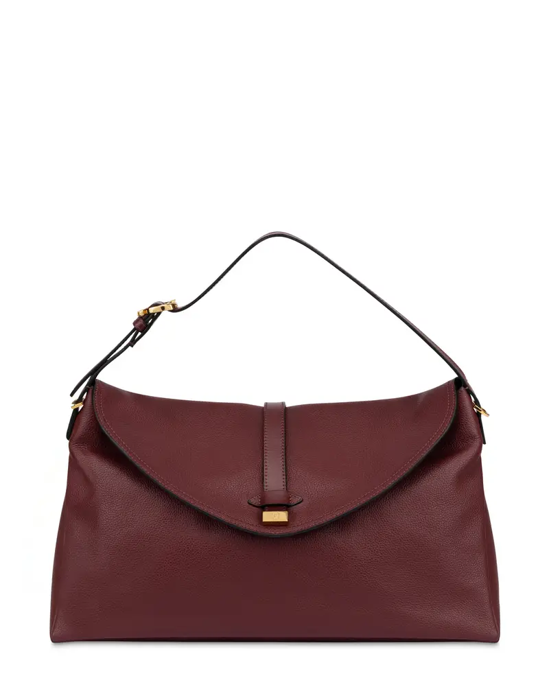 Shoulder Bag Mia in Vitello Granato , Pollini Rosso
