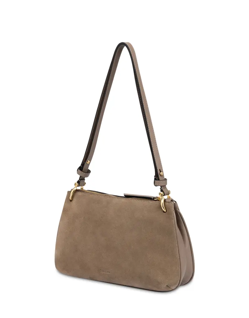 Shoulder Bag Small Marlene in Crosta, Pollini Bianco miniatura 2