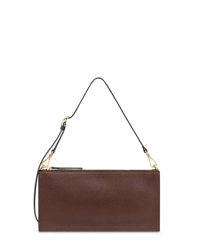 Shoulder Bag Solid In Vitello T MORO/T MORO, Pollini Marrone