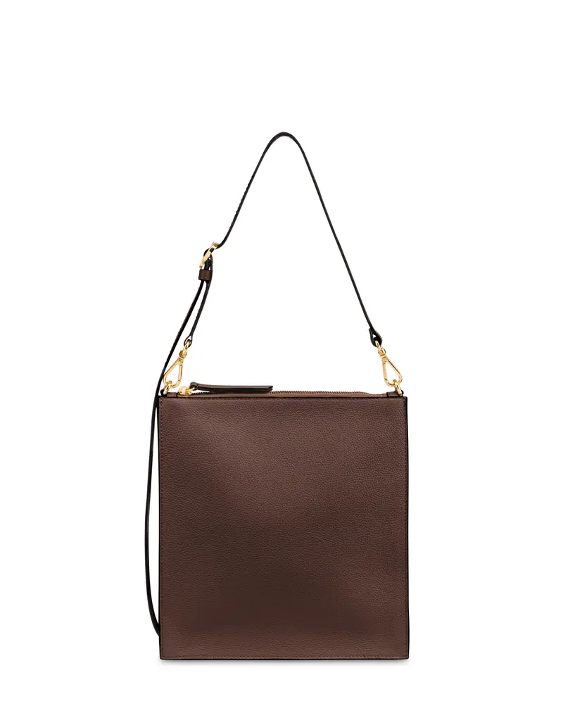 Shoulder Bag Solid In Vitello T MORO/T MORO, Pollini Marrone