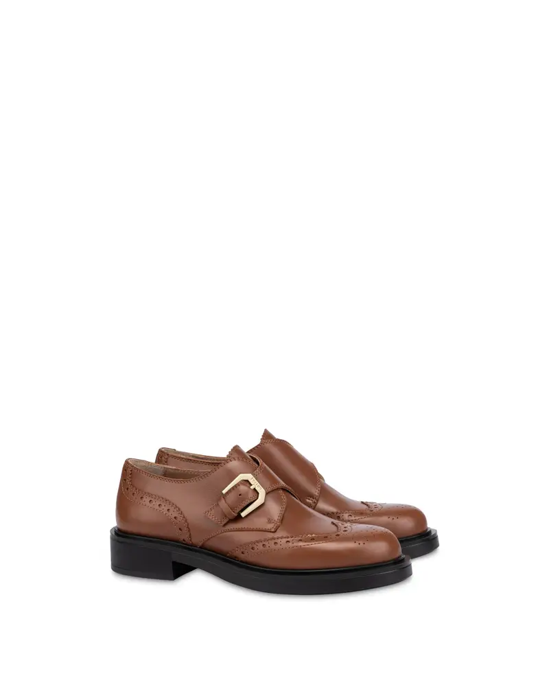 Single Monk Cambridge in Vitello LEGNO, Pollini Marrone miniatura 2