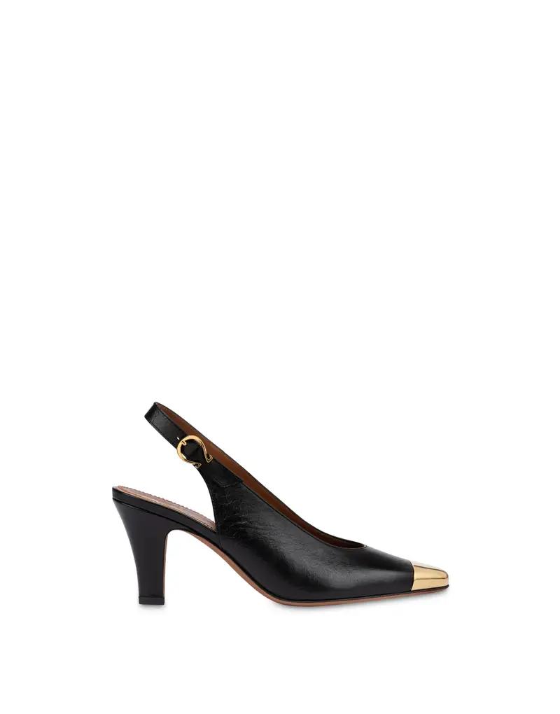Sling Back Muse in Nappa , Pollini Nero