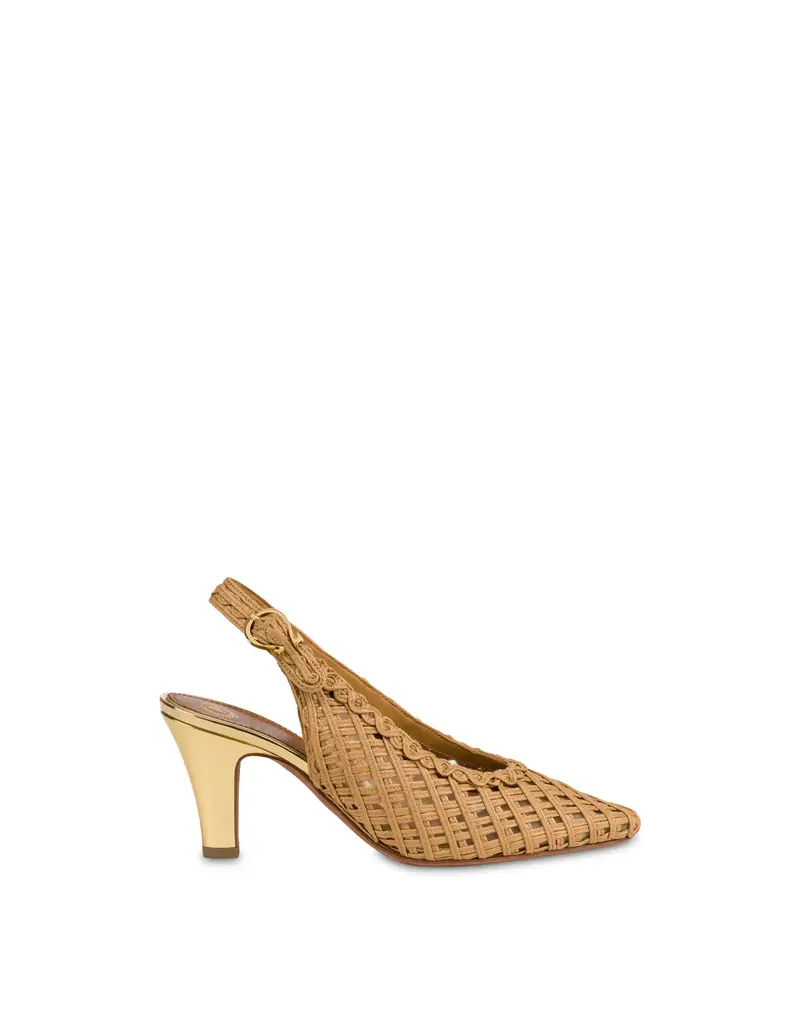 Sling Bak Muse in Rafia BEIGE, Pollini