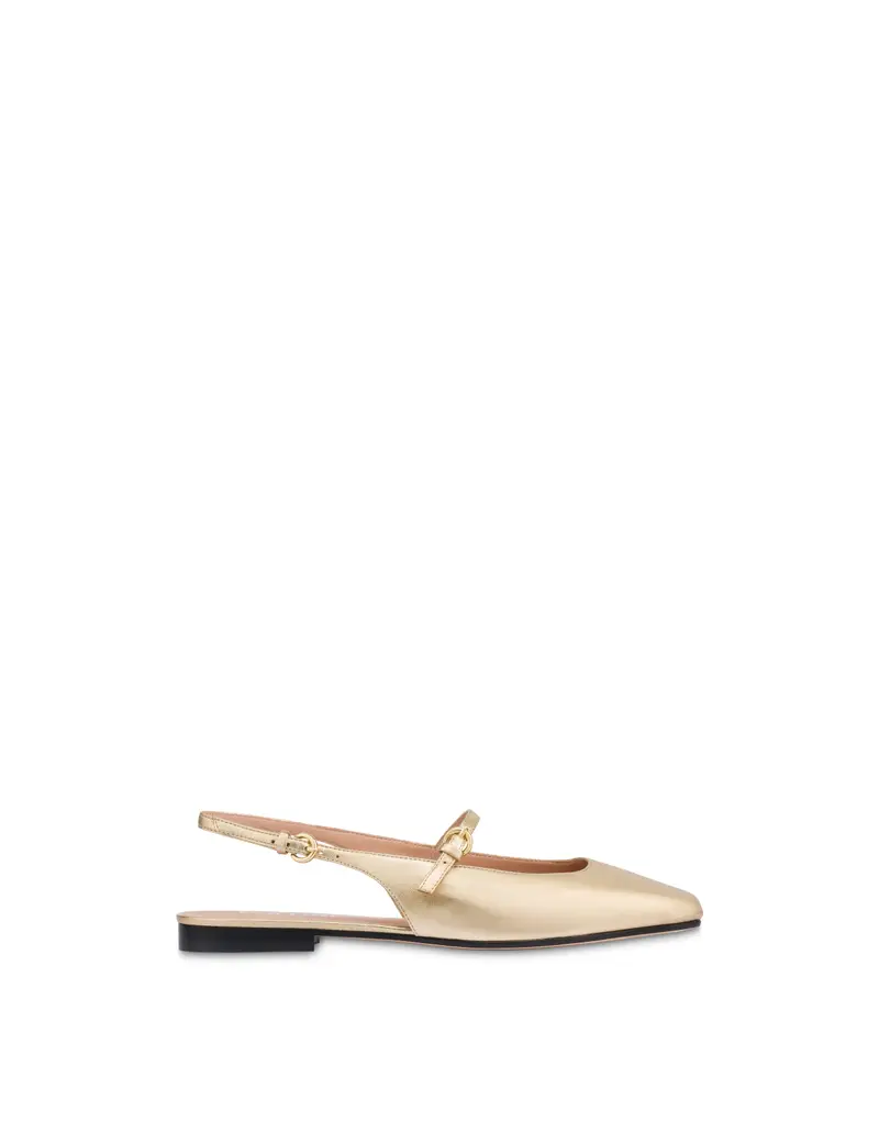 Slingback Ballet in Nappa SAND, Pollini Beige