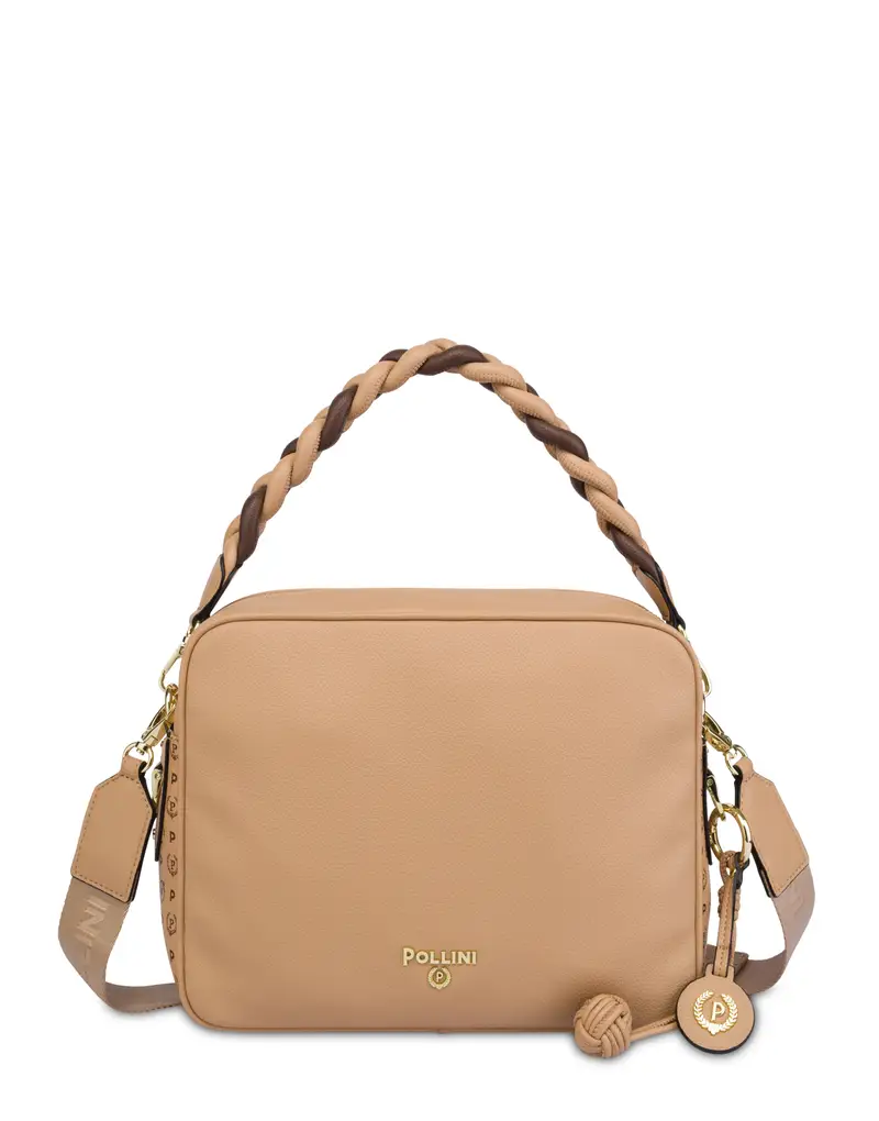 Small Crossbody Bag Carisma CREMA/CREMA/MARRONE, Pollini Bianco