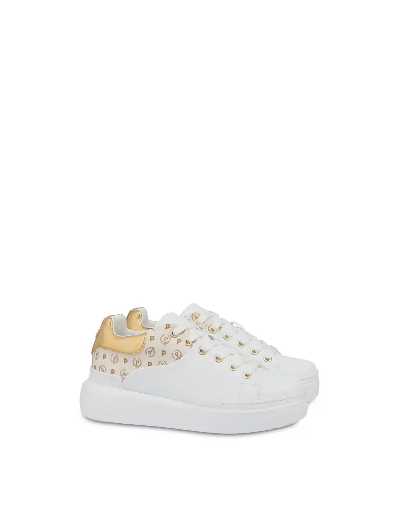 Sneakers Carrie Heritage AVORIO/BIANCO/ORO, Pollini Marrone miniatura 2