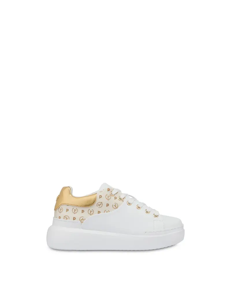 Sneakers Carrie Heritage AVORIO/BIANCO/ORO, Pollini Marrone