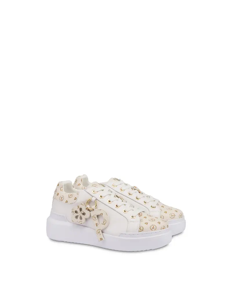 Sneakers con charm Heritage Carry, Pollini Bianco miniatura 2