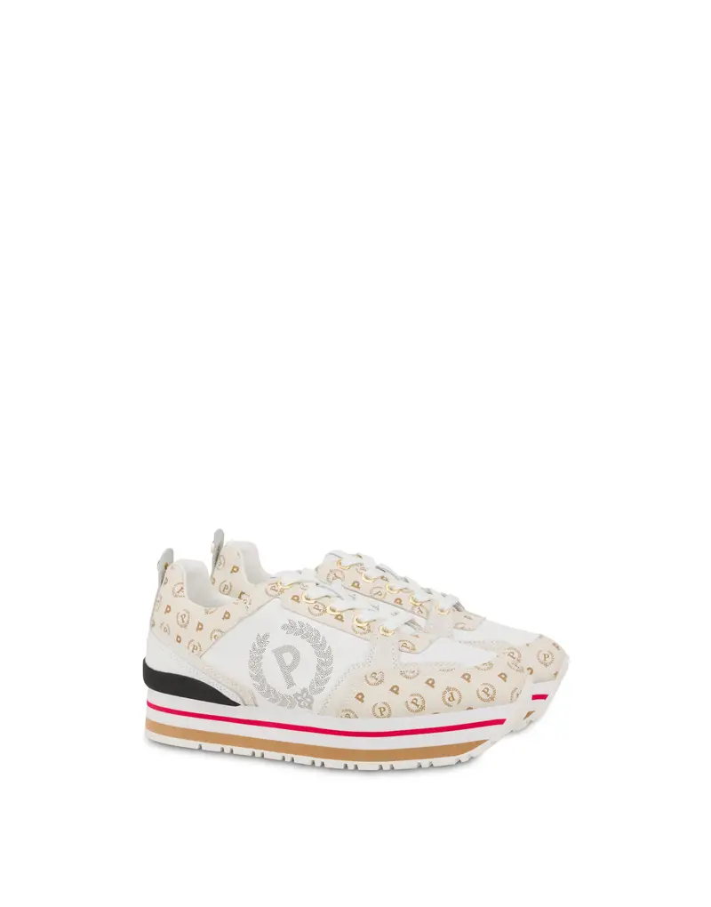 Sneakers in vitello Heritage Forever AVORIO/AVORIO/BIANCO, Pollini Marrone miniatura 2
