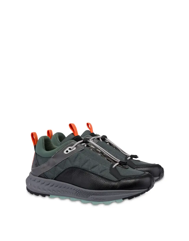 Sneakers P-Ride Sole By Michelin In Nylon e Vitello GRIGIO/NERO/NERO/GRIGIO/MILITARE/GRIGIO, Pollini Marrone miniatura 2
