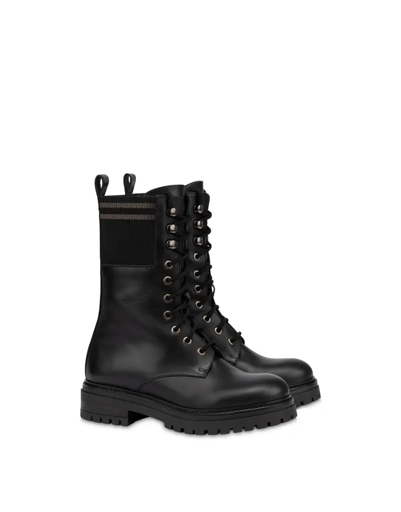 Stivale Combat Moorland in Vitello NERO, Pollini miniatura 2