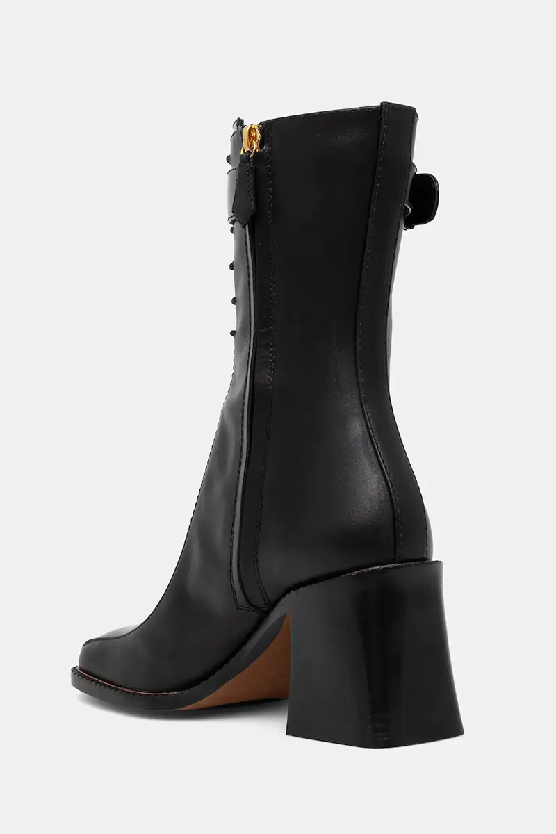 stivaletti alla caviglia in pelle colore nero PA24058M0NPC100A miniatura 3