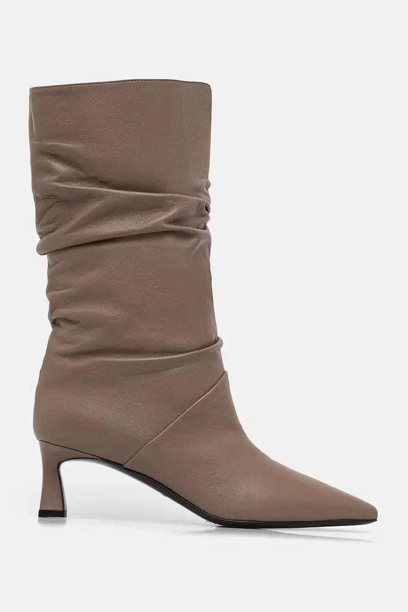 stivaletti alla caviglia in pelle donna colore marrone SA24115C0NTE0135 miniatura 2