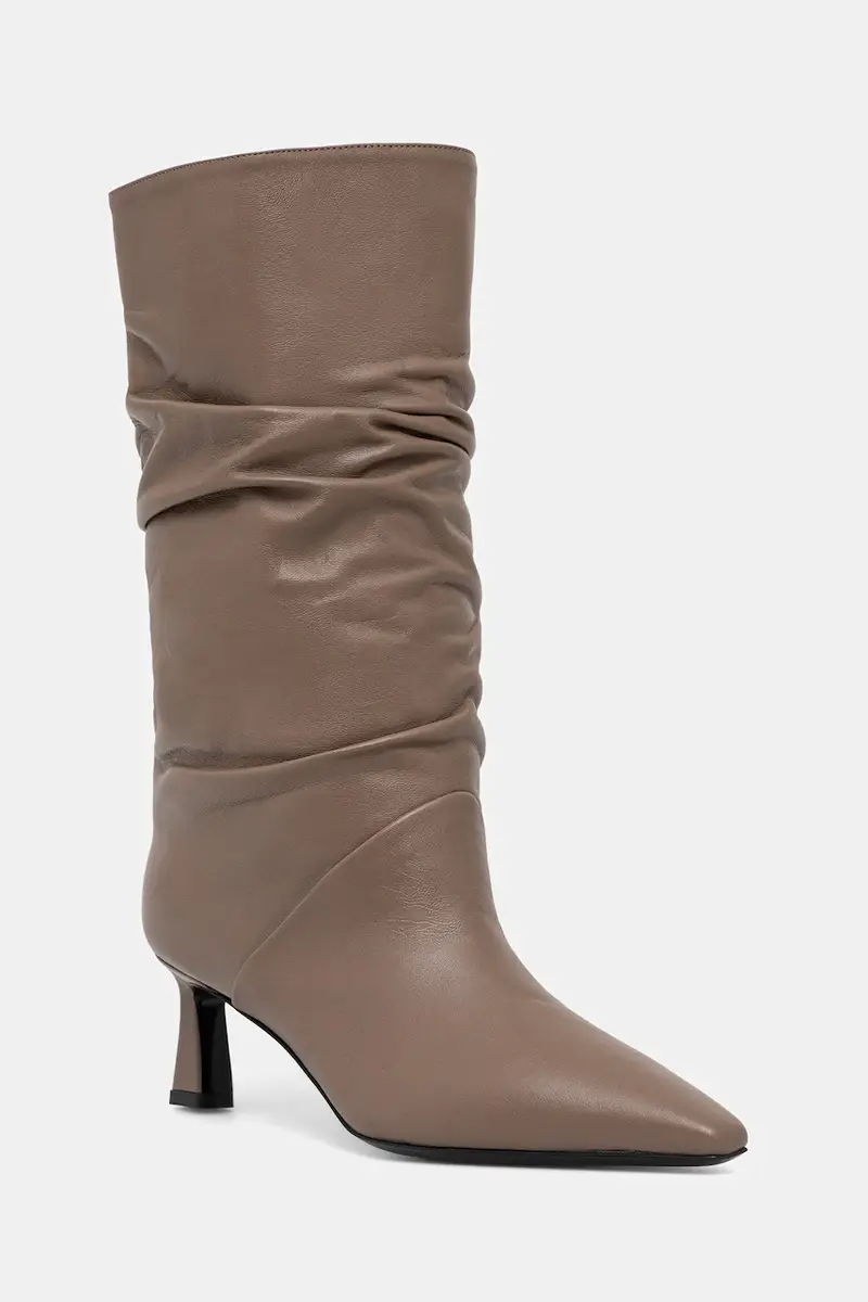 stivaletti alla caviglia in pelle donna colore marrone SA24115C0NTE0135