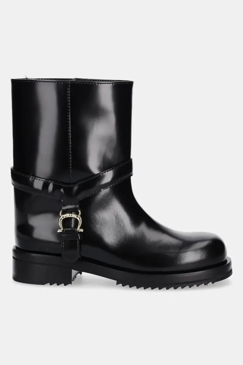 stivaletti alla caviglia in pelle donna colore nero PA21084G0NPC0000 miniatura 2