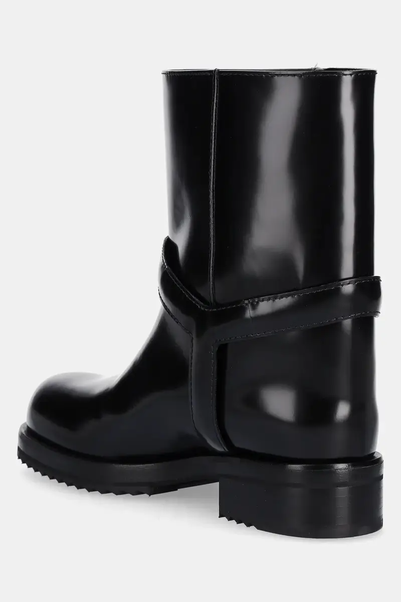 stivaletti alla caviglia in pelle donna colore nero PA21084G0NPC0000 miniatura 3