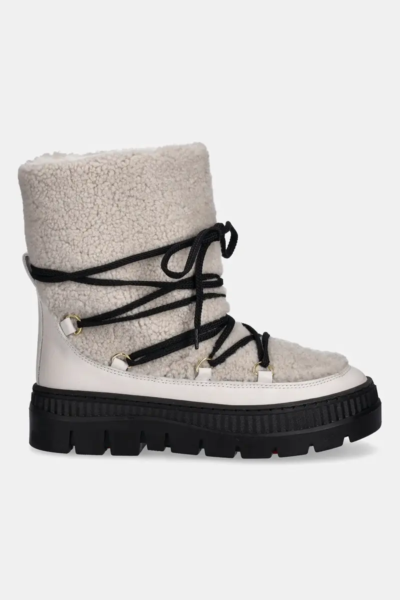 stivali da neve in pelle colore grigio SA24235H0NTX110A miniatura 2