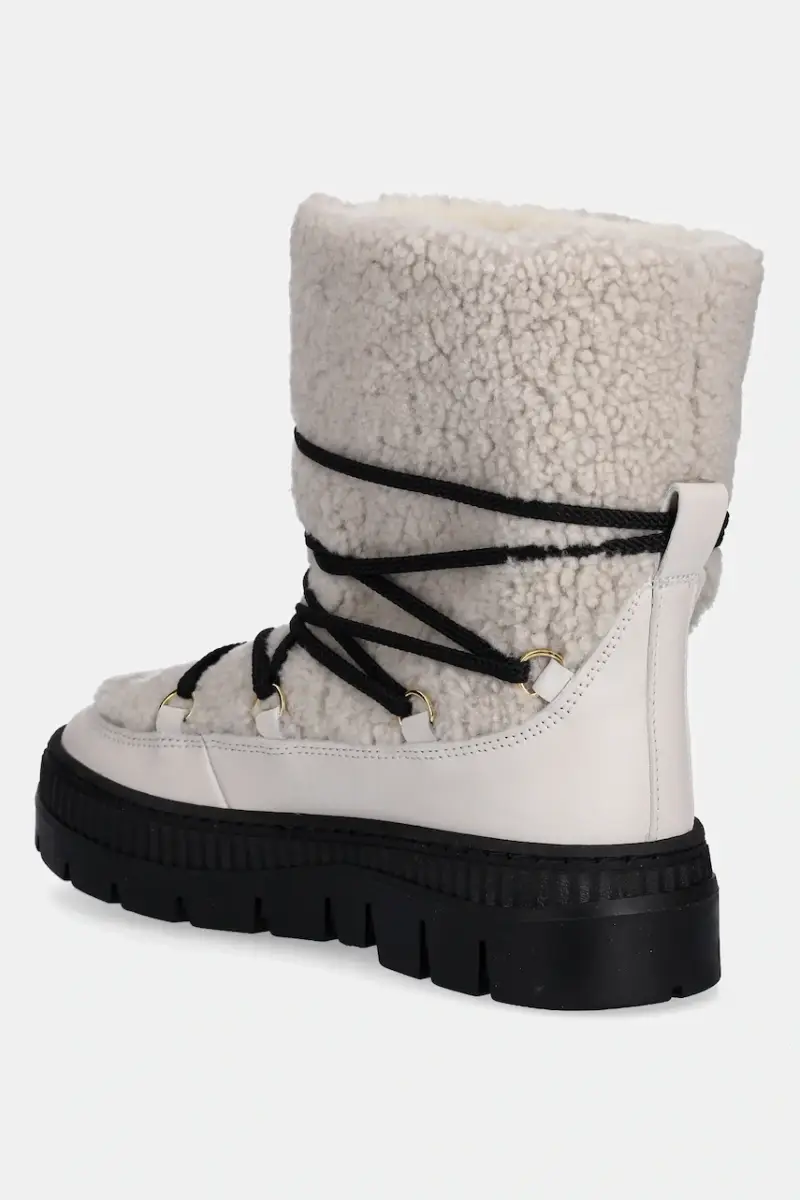 stivali da neve in pelle colore grigio SA24235H0NTX110A miniatura 3