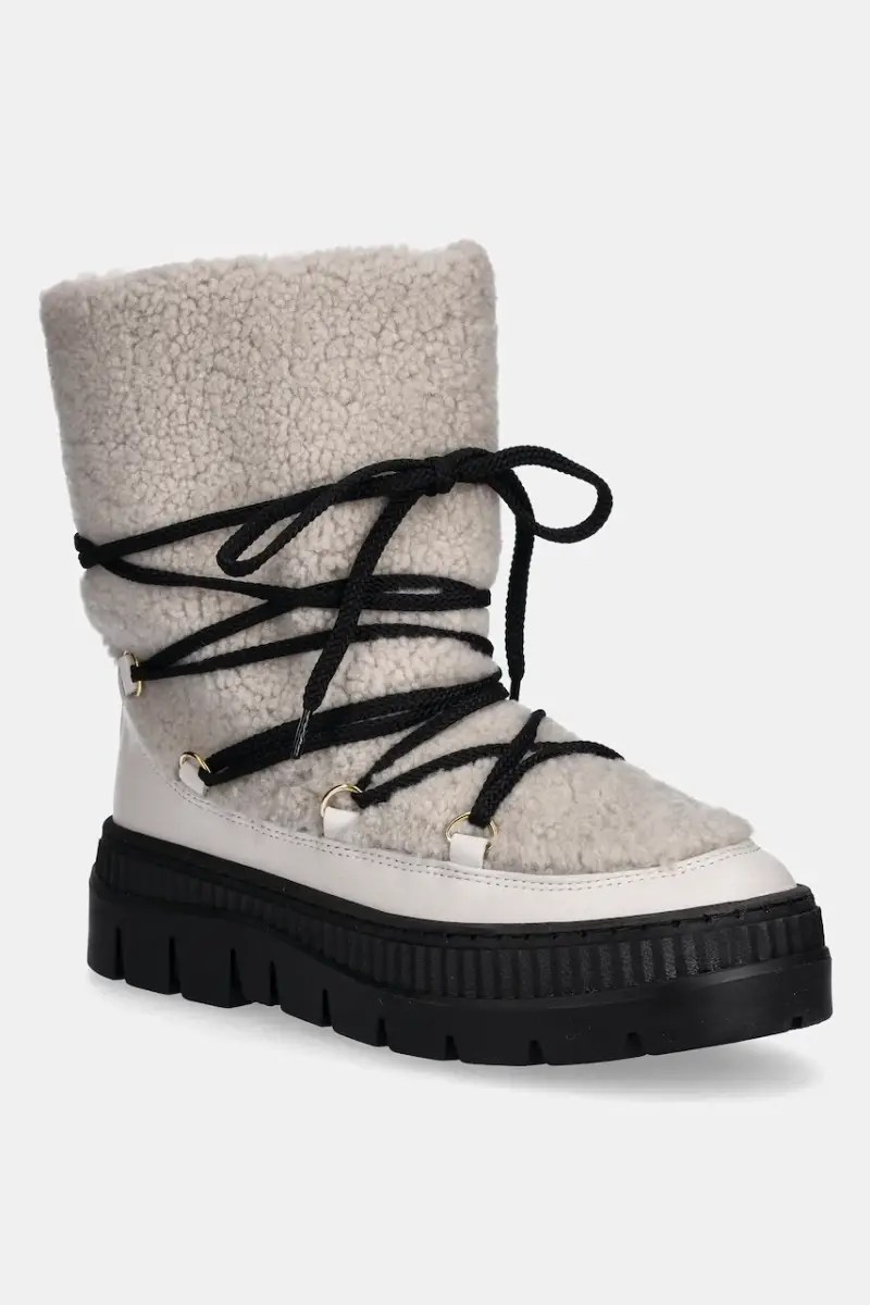 stivali da neve in pelle colore grigio SA24235H0NTX110A