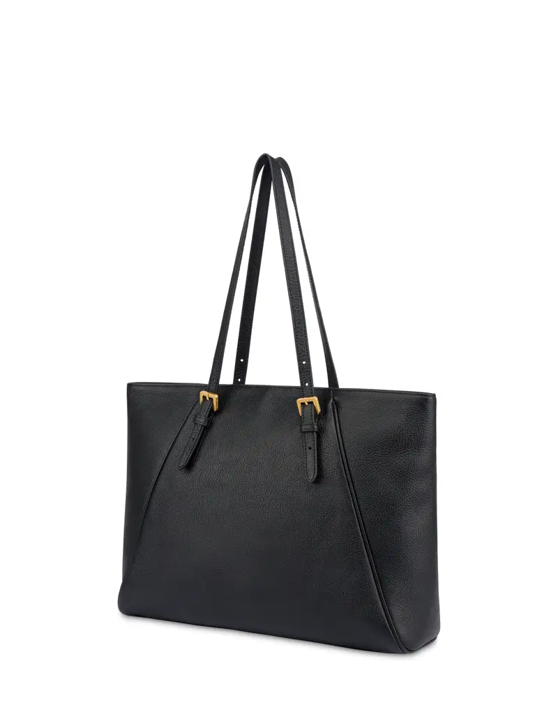 Tote Bag Echos Real Leather NERO, Pollini miniatura 2