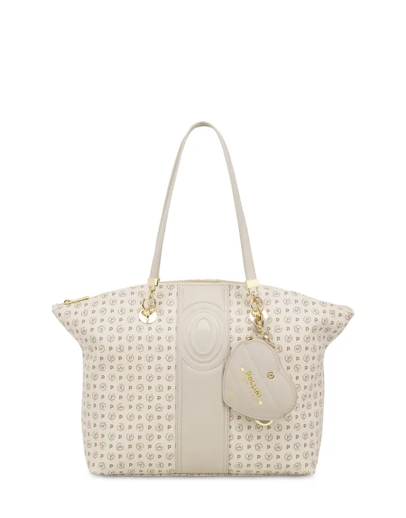 Tote bag Heritage 70 AVORIO/AVORIO., Pollini Bianco