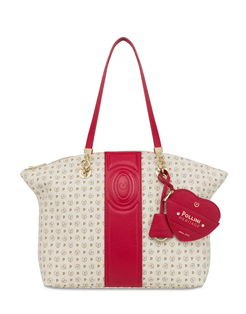 Tote bag Heritage 70 AVORIO/ROSSO., Pollini