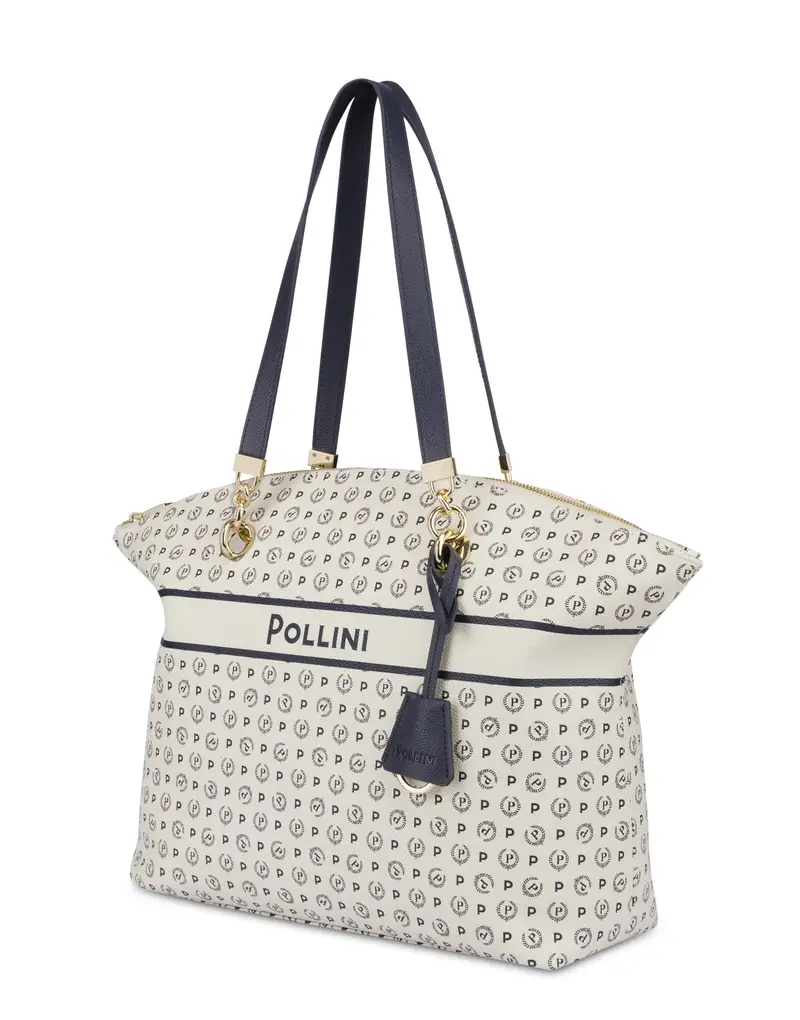 Tote bag Heritage Marina AVORIO/BLU, Pollini Marrone miniatura 2