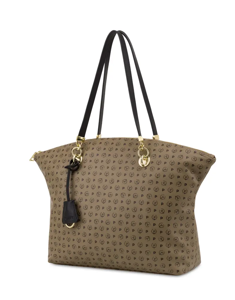Tote bag Heritage Soft Touch TAUPE/NERO, Pollini Grigio miniatura 2