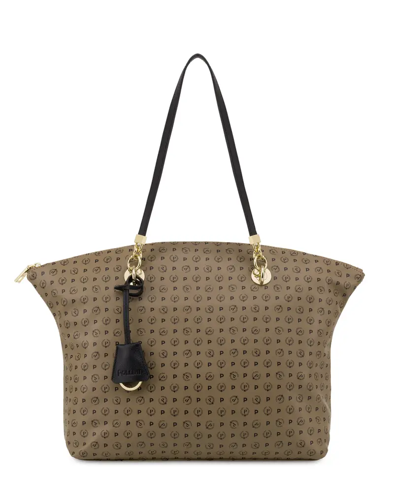 Tote bag Heritage Soft Touch TAUPE/NERO, Pollini Grigio