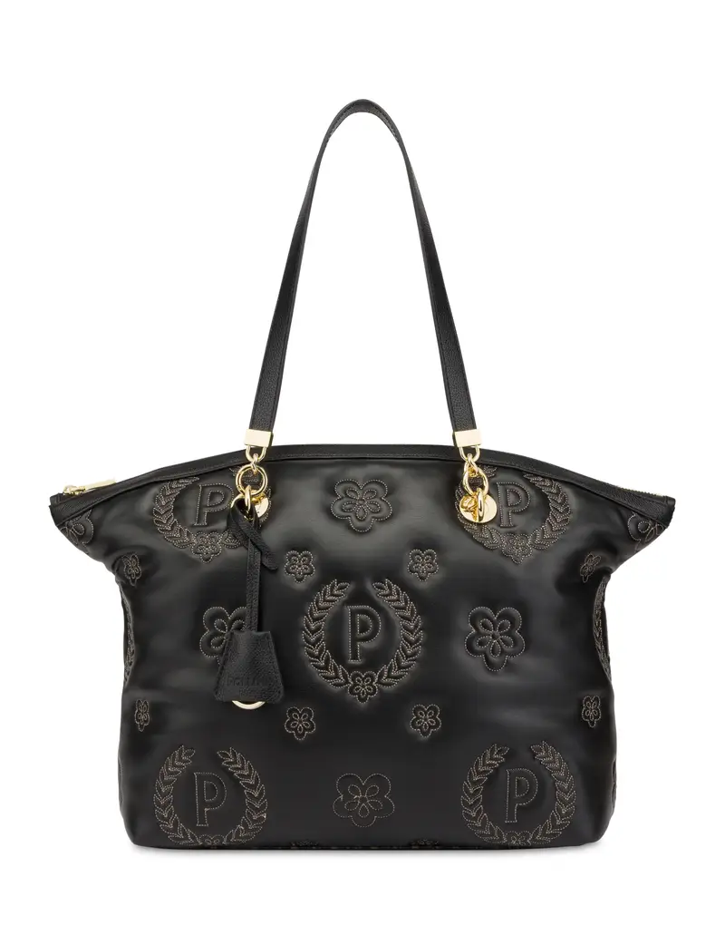 Tote bag Puffy Heritage NERO/NERO/NERO, Pollini